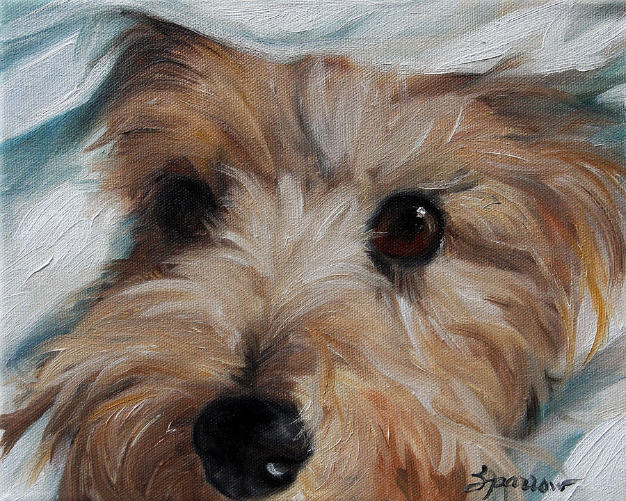 Animal Painting - Under Cover by Mary Sparrow