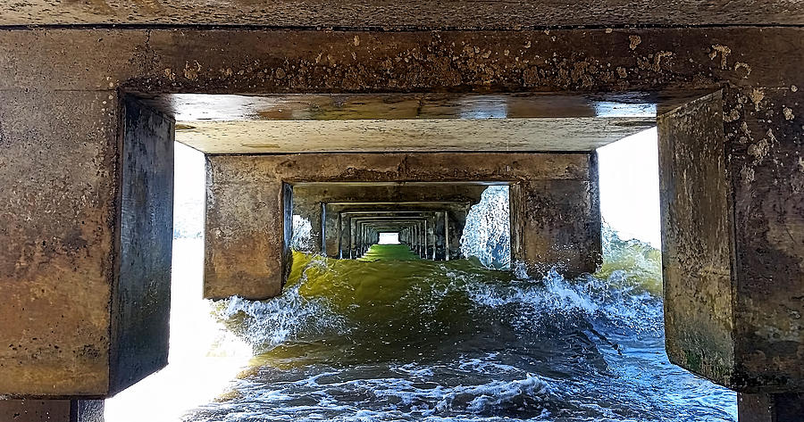Under Hanalei Pier by Michael Yeager Under Hanalei Pier by Michael Yeager