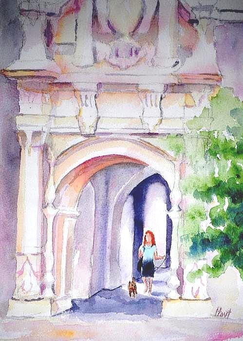 San Diego Painting - Under the Arch by Diana Prout