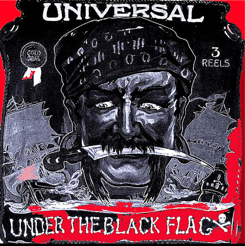 Under the Black Flag poster 1916 color added 2013 Photograph by David Lee Guss