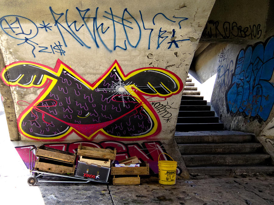 Graffiti Photograph - Under the Bridge in Sao Paulo by Julie Niemela