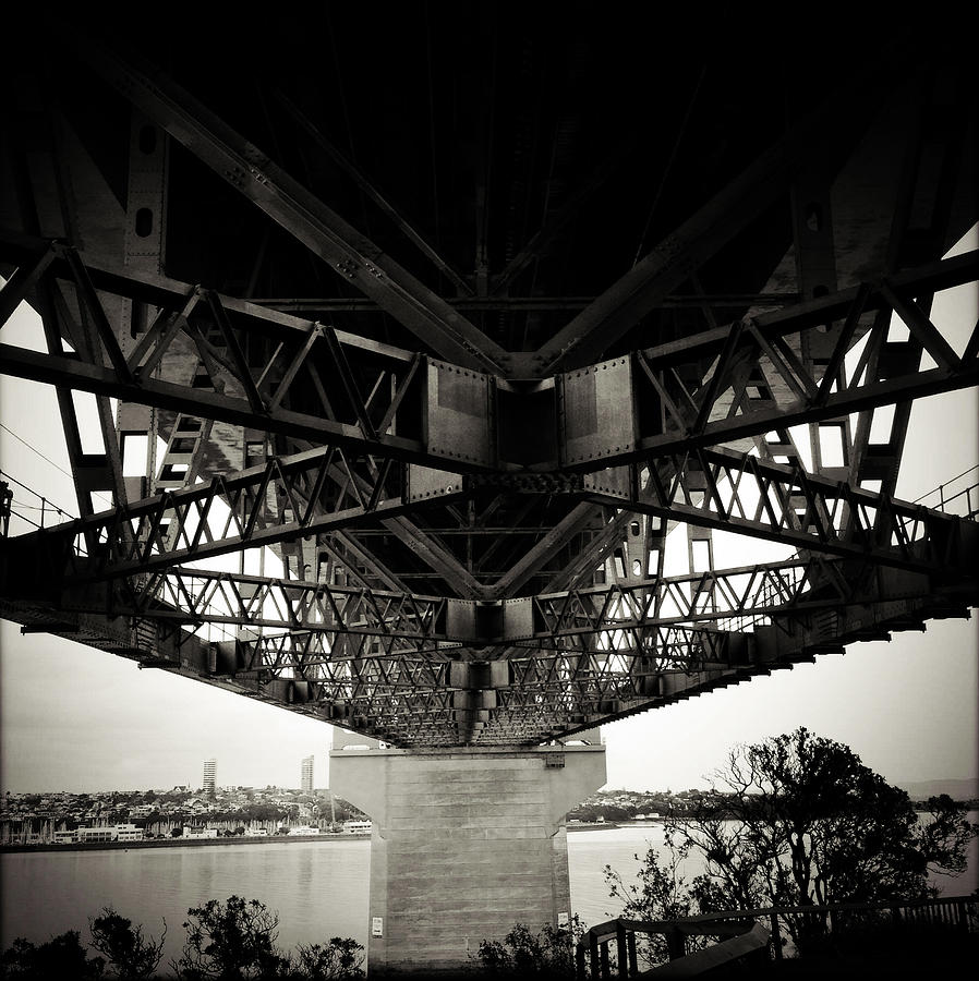 Abstract Photograph - Under the bridge by Les Cunliffe