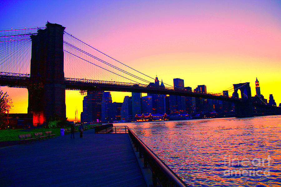 Under the Brooklyn Bridge Photograph by Steven Spak