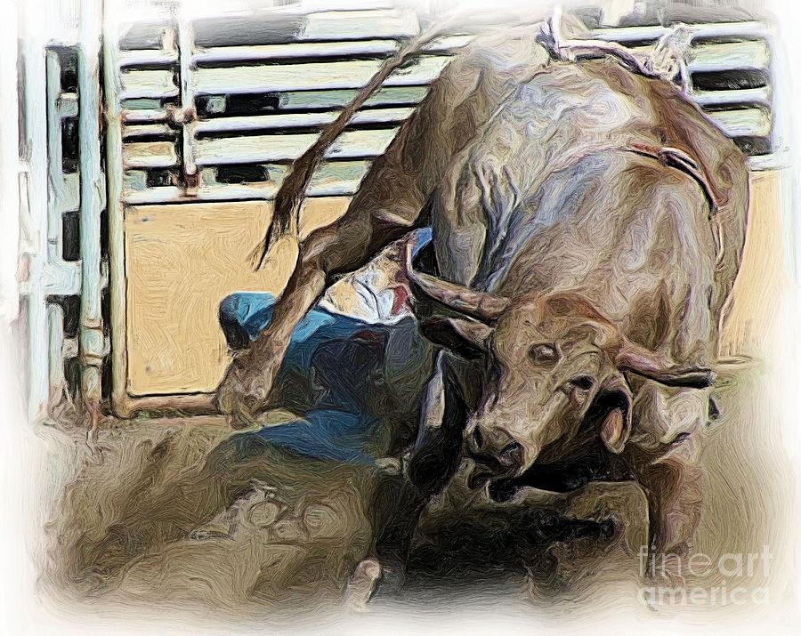 Animal Photograph - Under The Bull by Roland Stanke