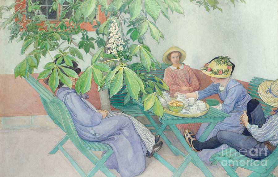 Under the Chestnut Tree Painting by Carl Larsson