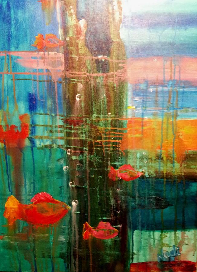 Under the Dock Painting by Renate Wesley