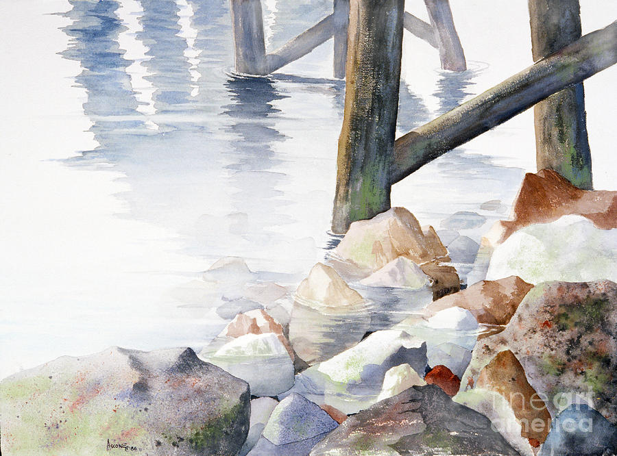 Under the Dock-Whittier Painting by Teresa Ascone