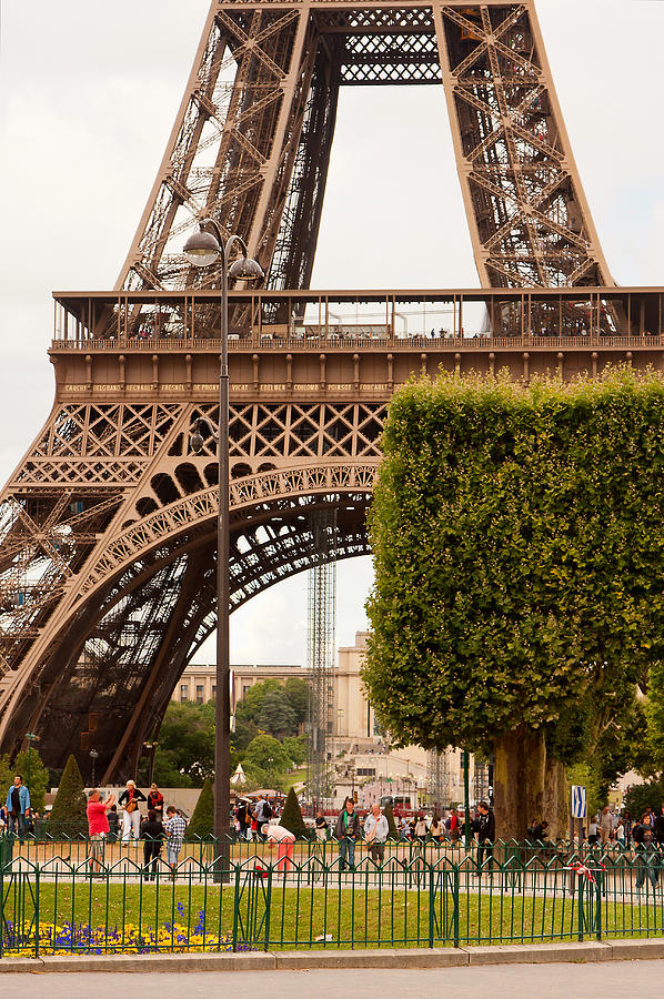 Paris Photograph - Under the Eiffel by Lindley Johnson