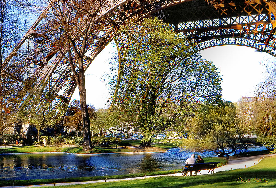 Under the Eiffel Tower Photograph by Chuck Staley