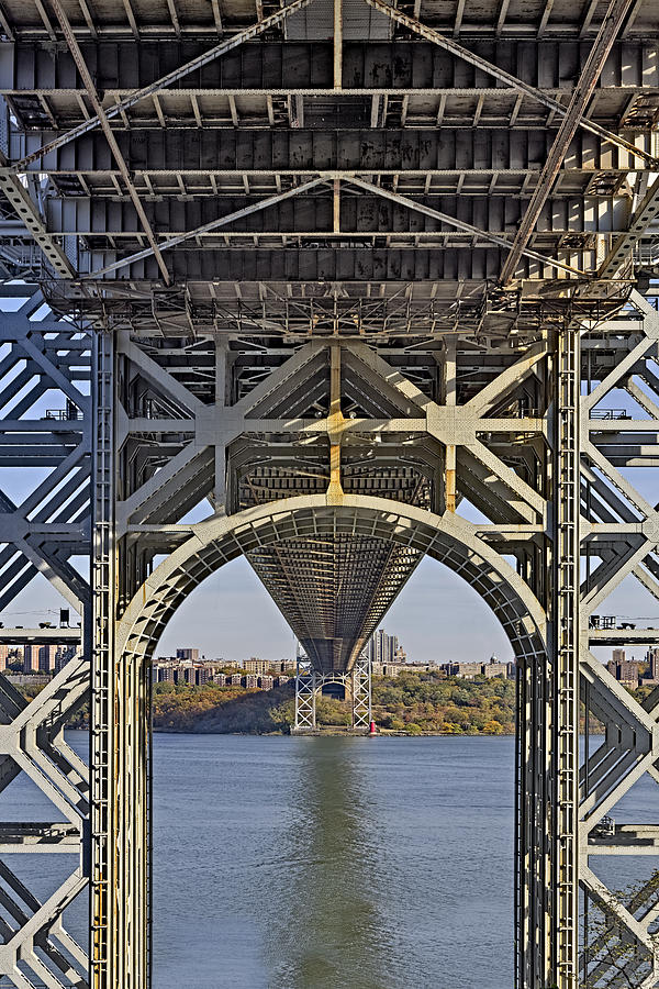 Fall Photograph - Under The George Washington Bridge I by Susan Candelario