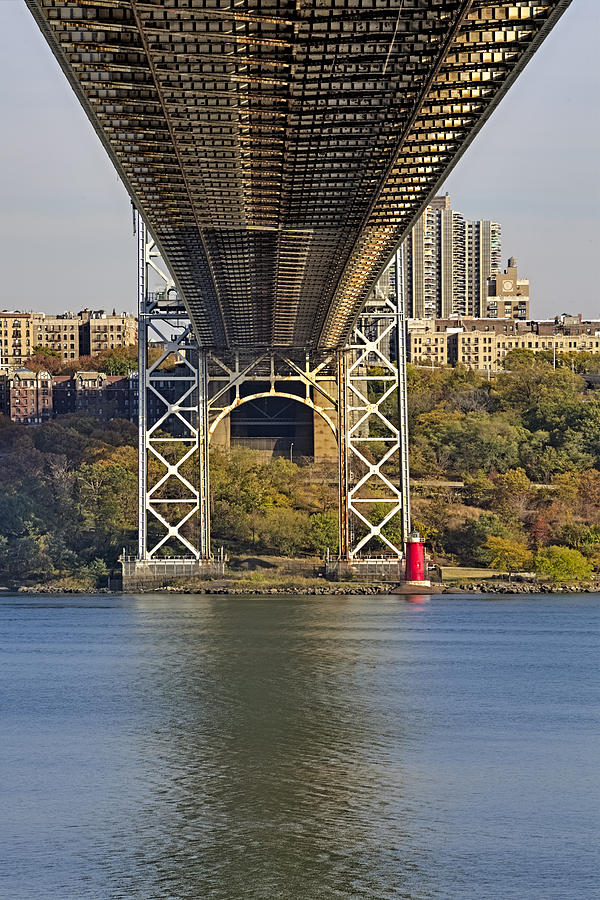 Fall Photograph - Under The George Washington Bridge II by Susan Candelario