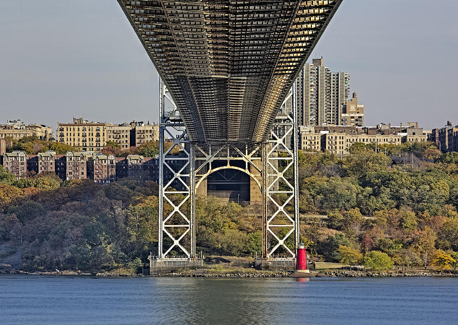 Fall Photograph - Under The George Washington Bridge III by Susan Candelario
