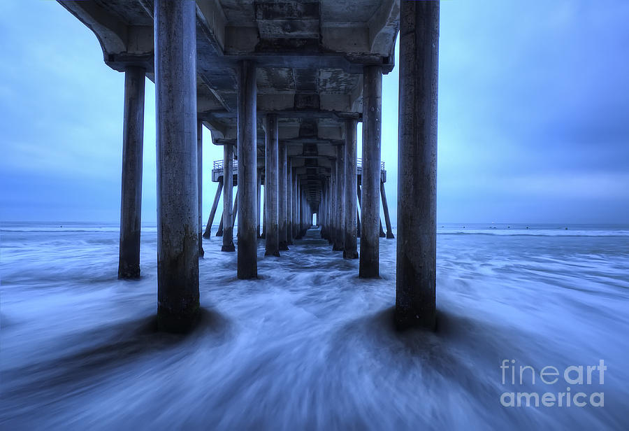 Under The Huntington Beach Pier Photograph by Eddie Yerkish