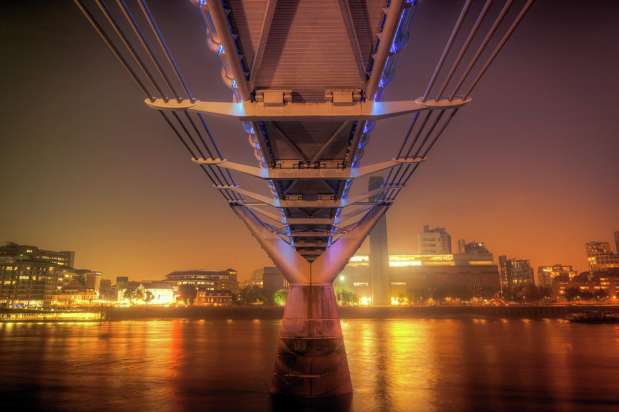 Under The Millennium Bridge, London Photograph by Joe Daniel Price