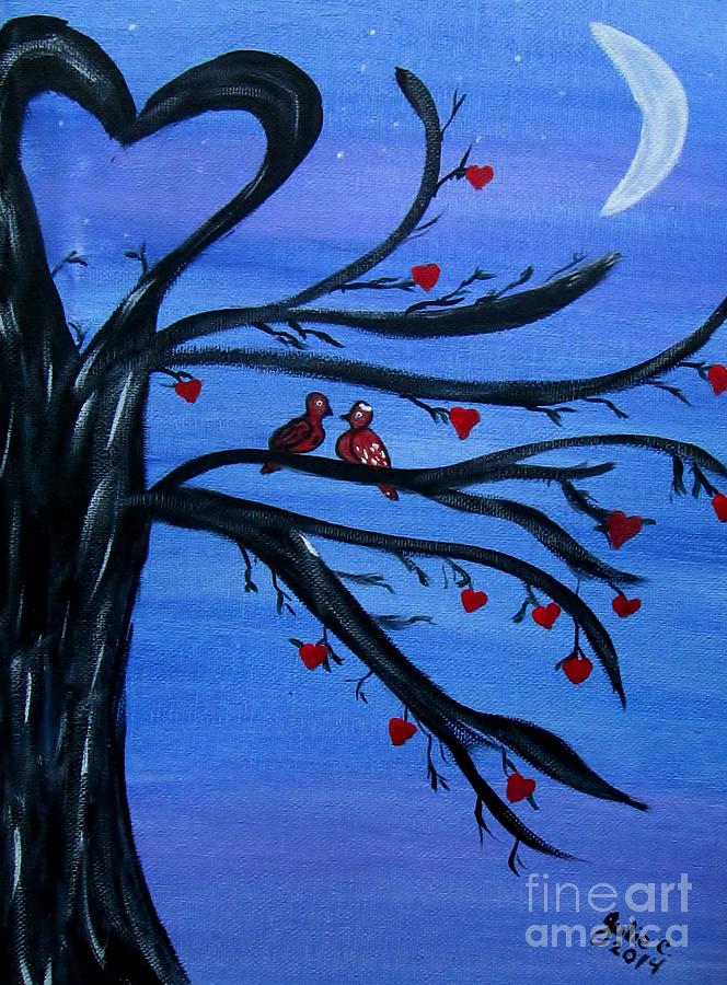 Under the Moon Painting by Julie Crisan