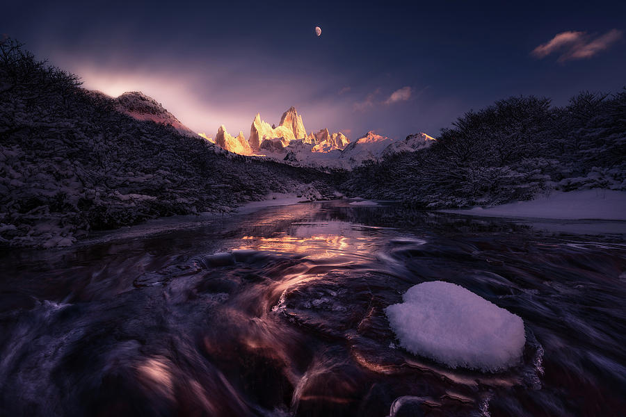 Mountain Photograph - Under The Moon by Simon Roppel