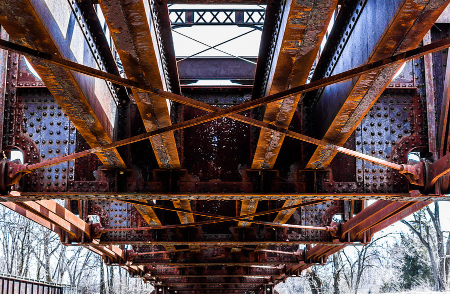 Bridge Photograph - Under the Muncie Bridge by Chris McCown