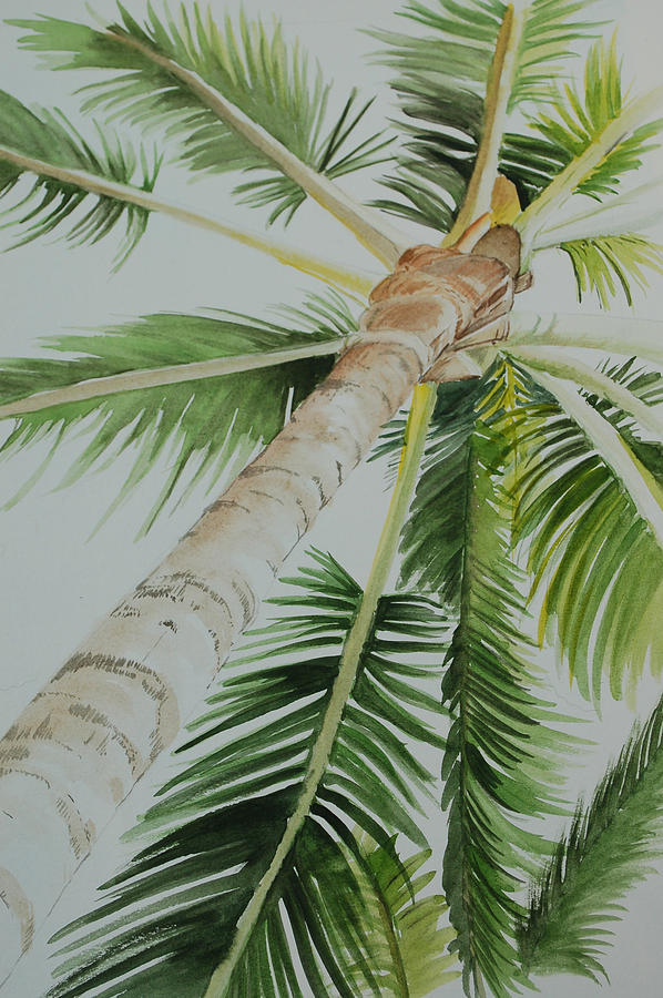 Nature Painting - Under the Palm by Teresa Smith