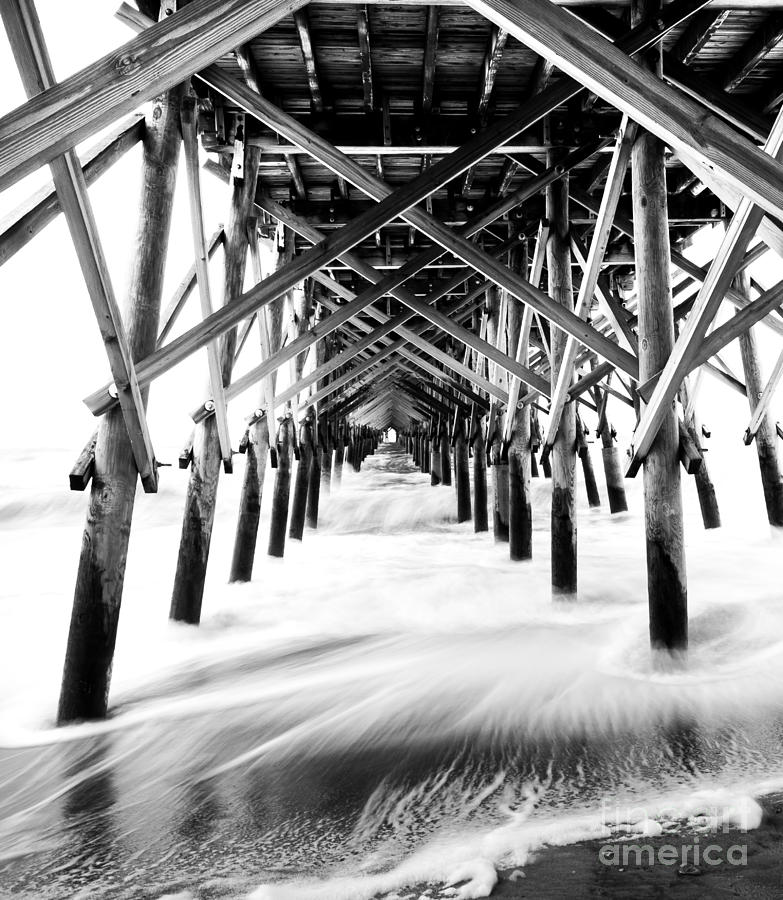 Under the Pier Folly Beach Photograph by Donnie Whitaker