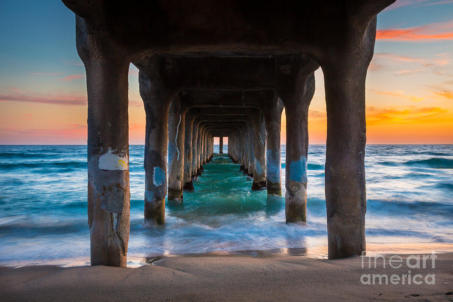 Under the Pier Photograph by Inge Johnsson