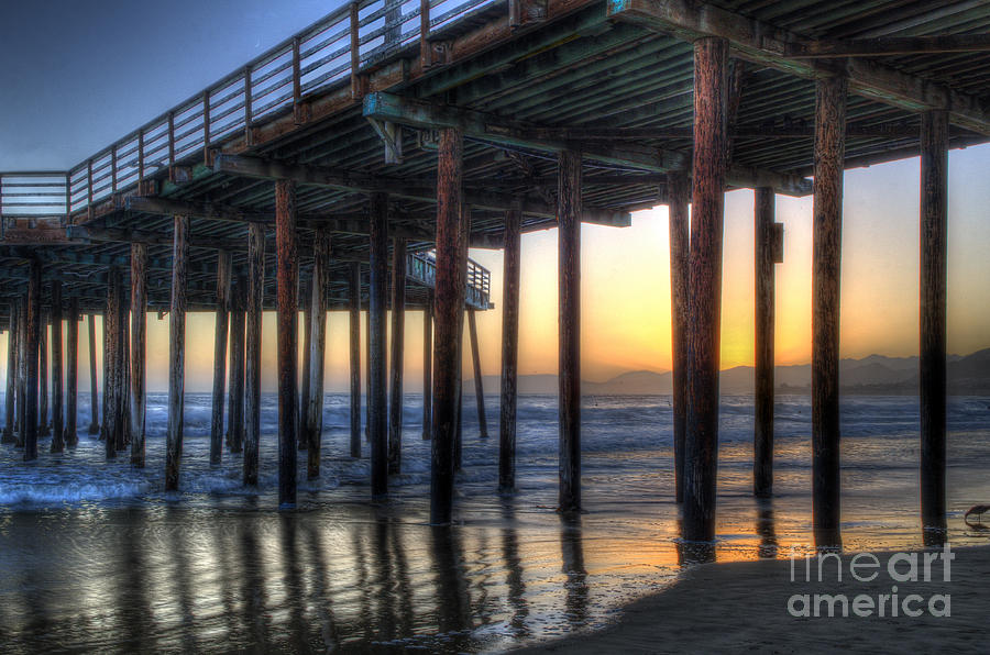 Sunset Photograph - Under the Pier by Mathias 