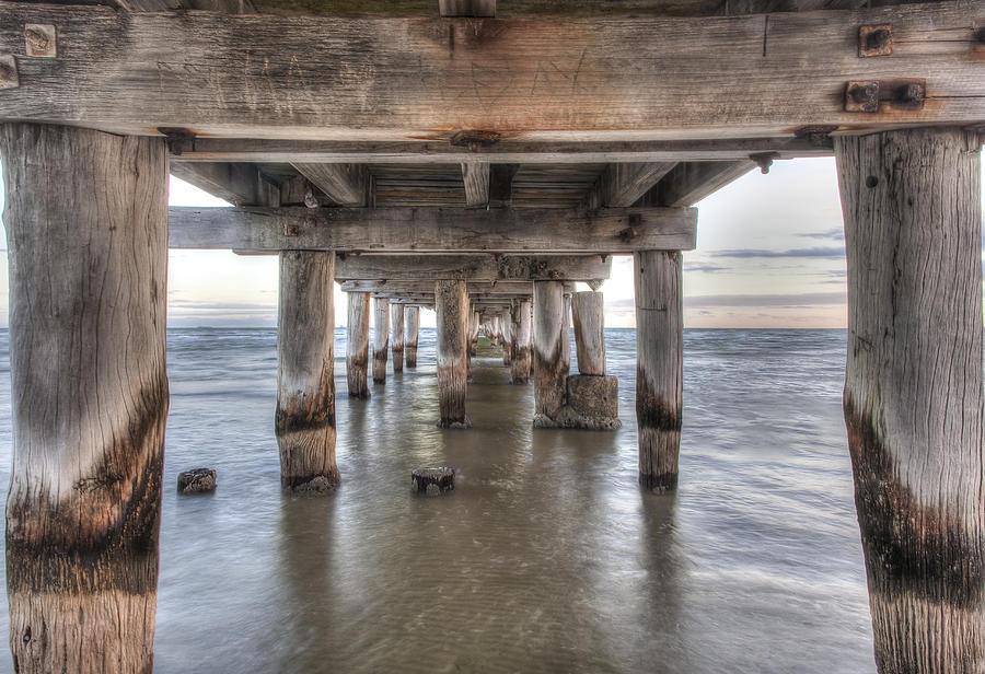 Pier Photograph - Under The Pier by Shari Mattox