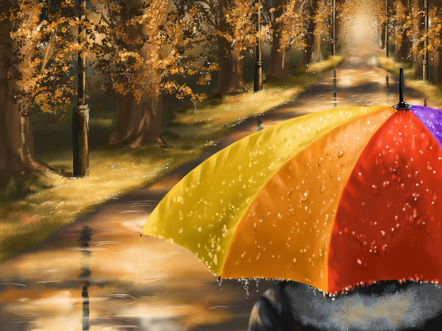 Under the rain Painting by Veronica Minozzi