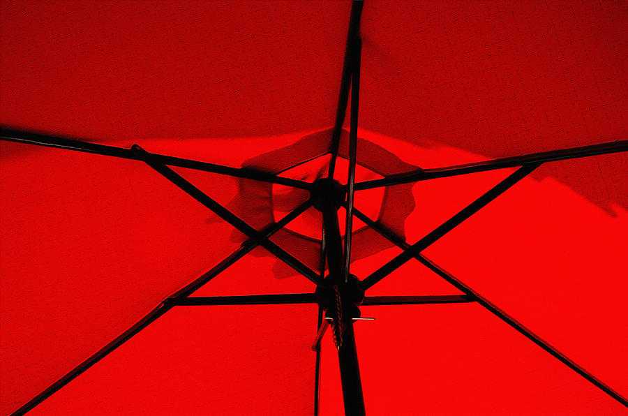 Under the Red Umbrella Photograph by Bill Cannon