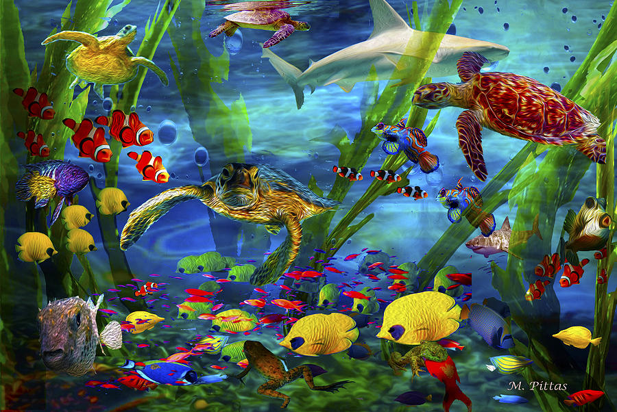 Under The Sea..card Digital Art by Michael Pittas