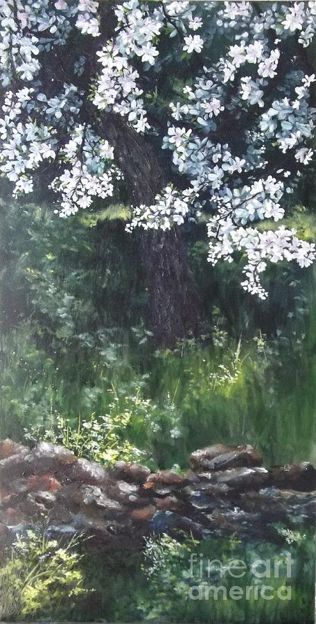 Under The Shade Of The Almond Blossom Painting