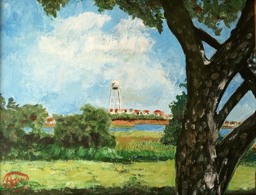 Summer Painting - Under the shade of the old oak by Asuncion Purnell