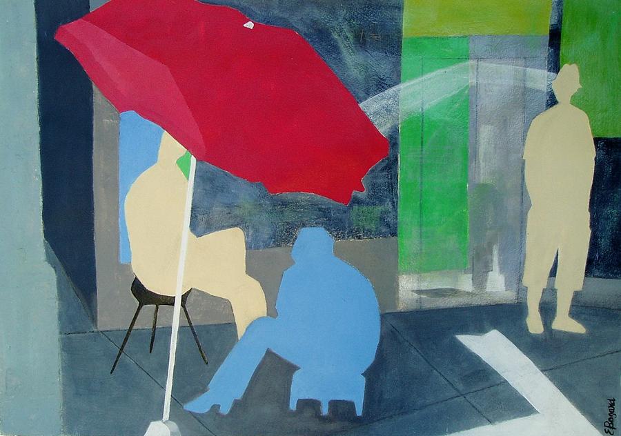 Under the Umbrella Painting by Elizabeth  Bogard