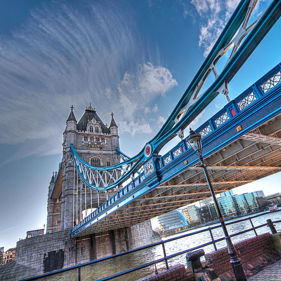 Under Tower Bridge London Photograph by Gill Billington