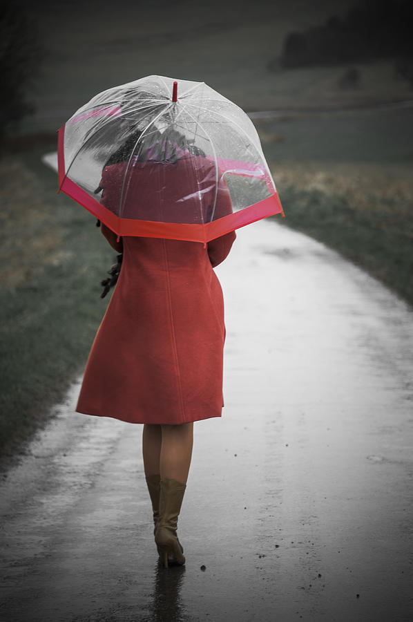Vintage Photograph - Under Umbrella by Svetlana Sewell