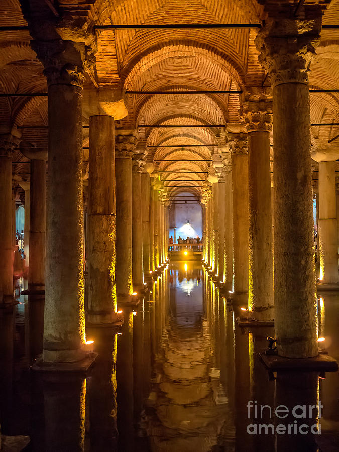 Byzantine Photograph - Underground Basilica Cistern Istanbul by Frank Bach