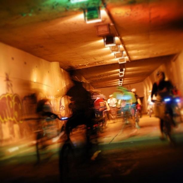 Urban Photograph - Underground Bikers - Sao Paulo by Carlos Alkmin