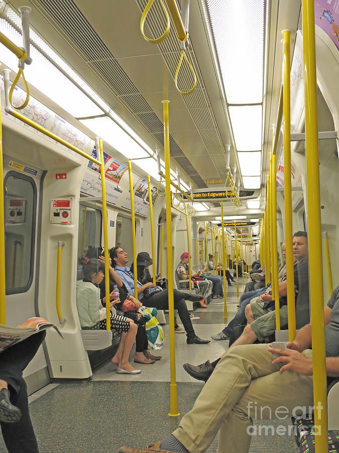 London Photograph - Underground Commute by Ann Horn