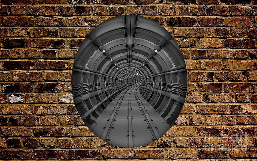 Underground Train Tunnel Mixed Media by Marvin Blaine