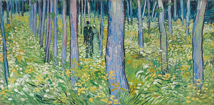 Undergrowth With Two Figures, 1890  Painting by Vincent van Gogh