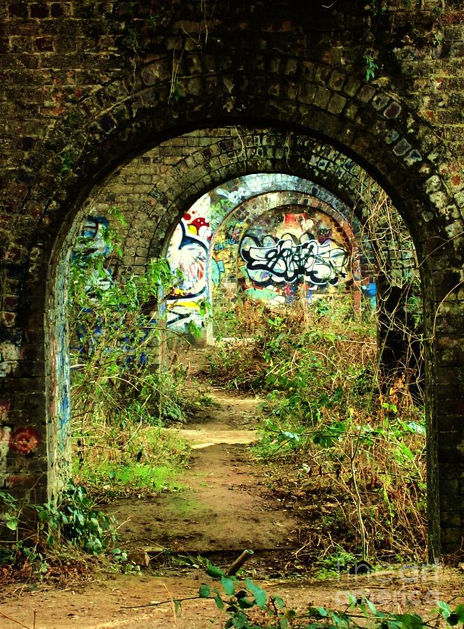 Brick Photograph - Underneath the Railway Arches by C Lythgo