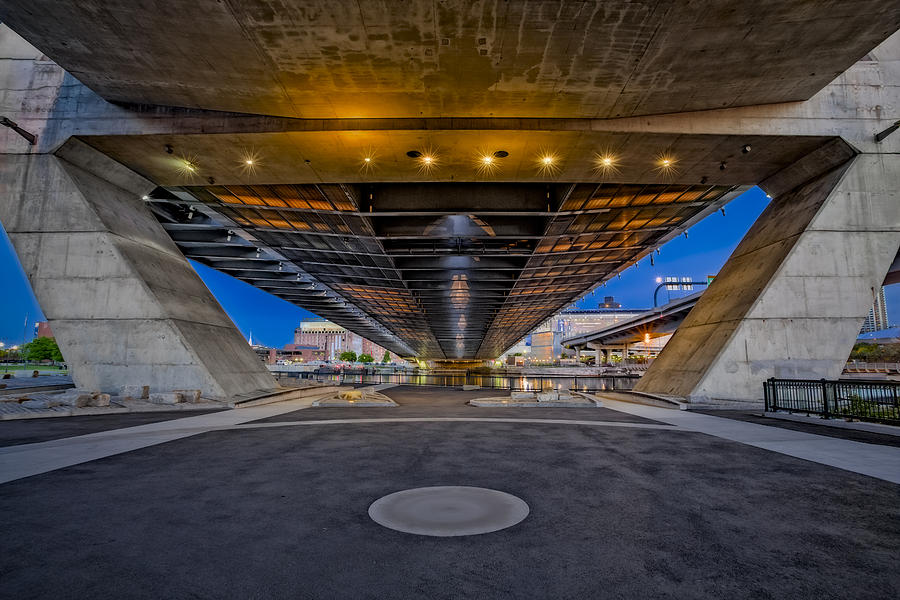 Underneath The Zakim Bridge Photograph by Susan Candelario