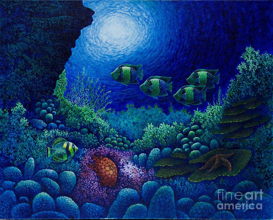 Undersea Creatures IV Painting by Michael Frank