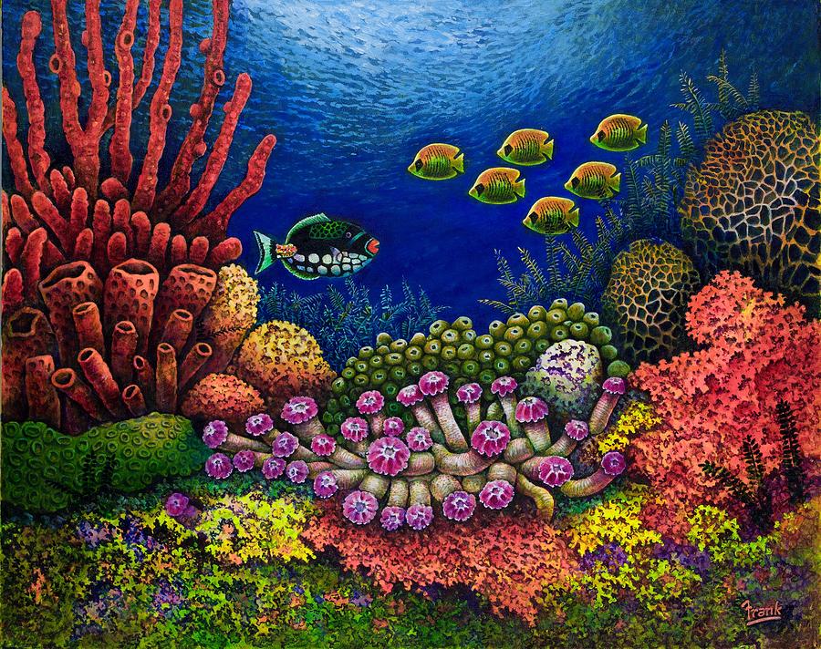 Undersea Creatures V Painting by Michael Frank