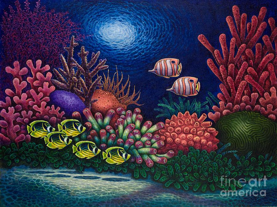 Undersea Creatures VI Painting by Michael Frank
