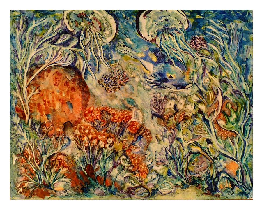 Undersea Friends Painting by Kim Shuckhart Gunns