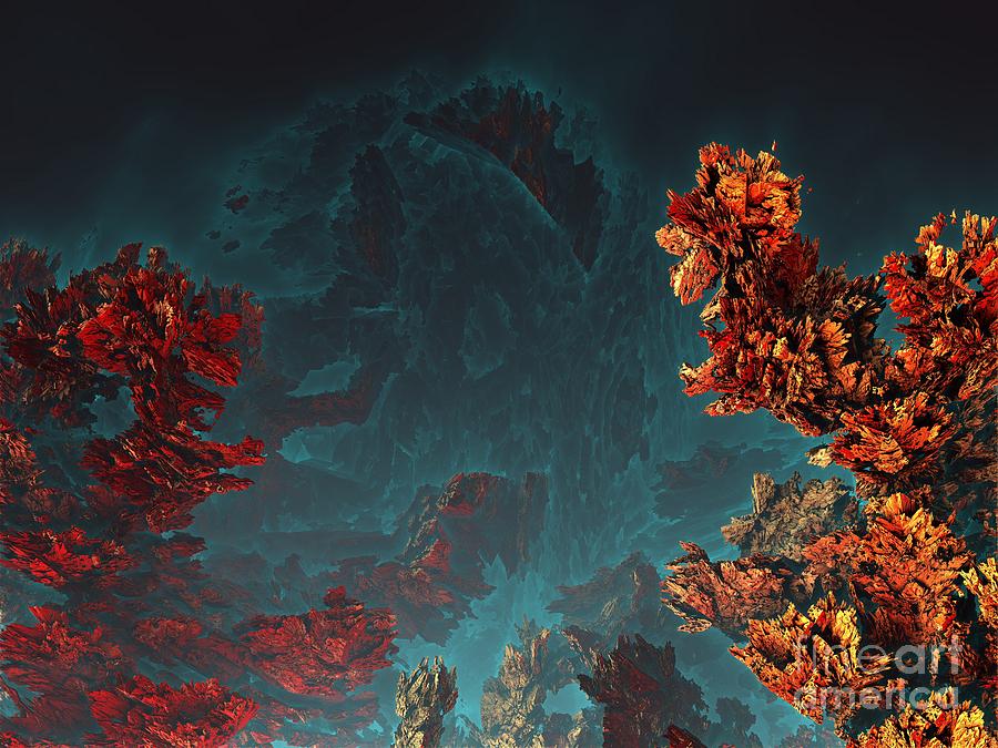 Abstract Digital Art - Underwater 5 by Bernard MICHEL