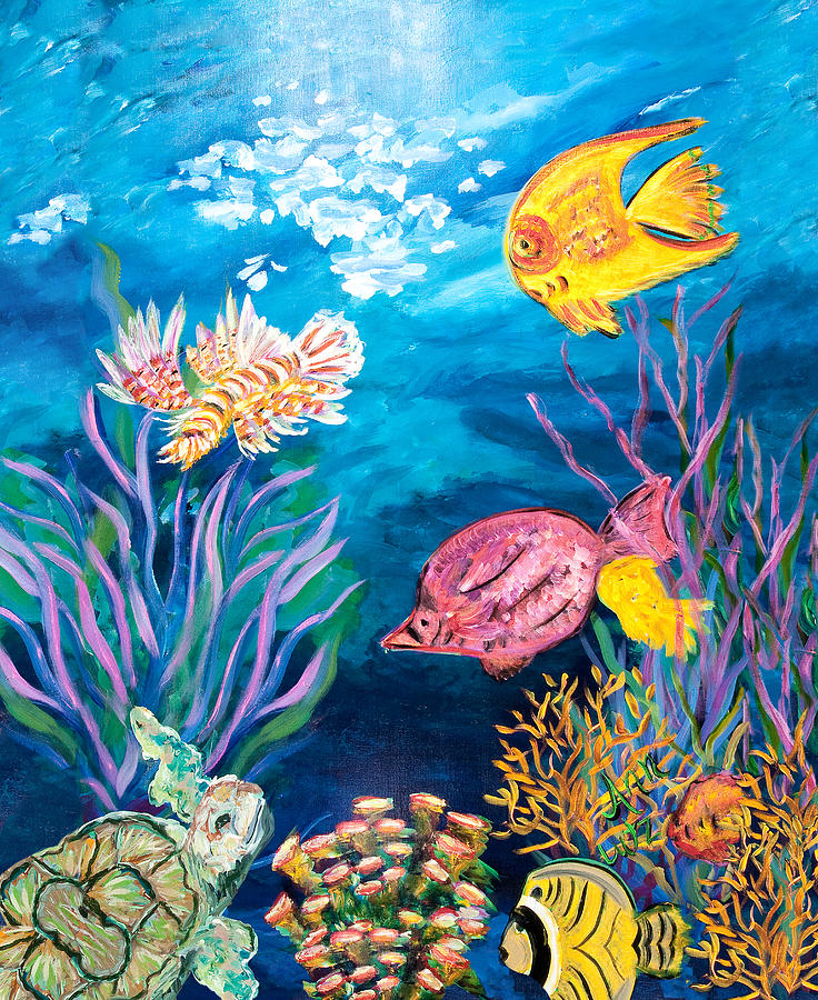 Underwater Adventure Painting by Ann Lutz - Fine Art America