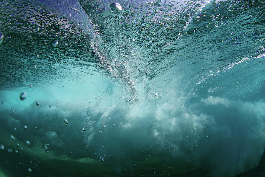 Underwater Bubbles Rising To Ocean Photograph by Panoramic Images