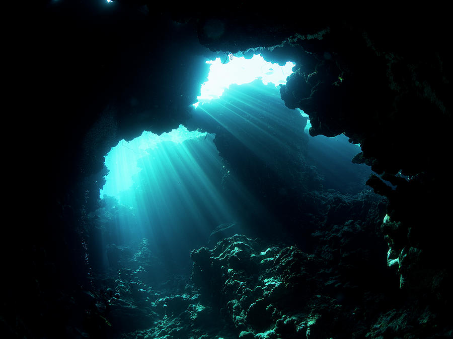 Underwater Cave Photograph by Ilan Ben Tov