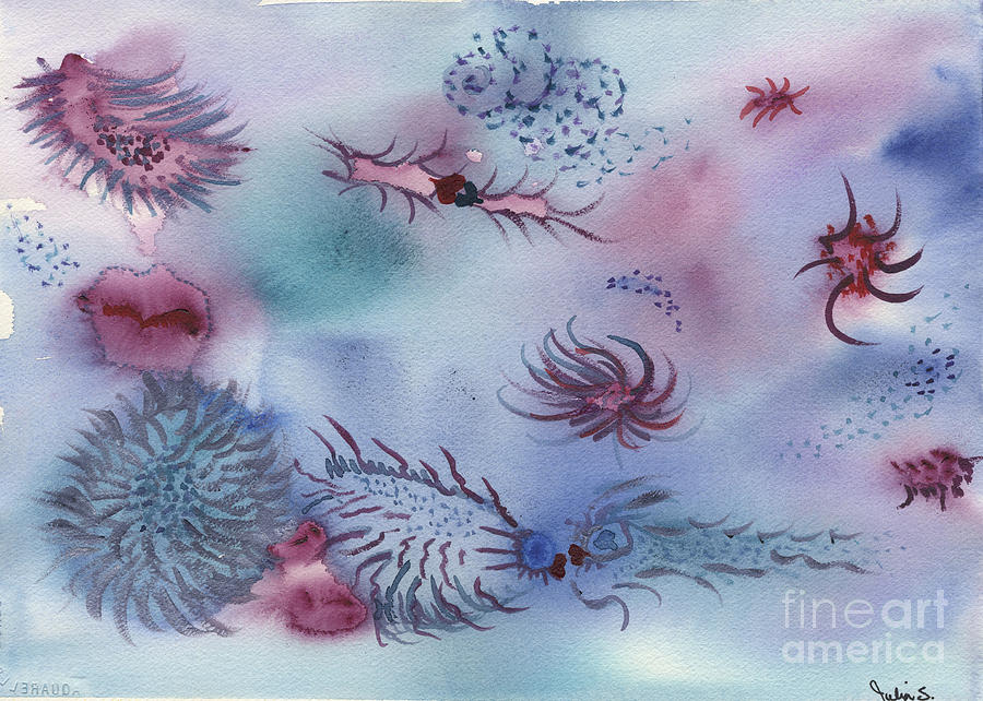 Underwater Friends Painting by Julia Stubbe